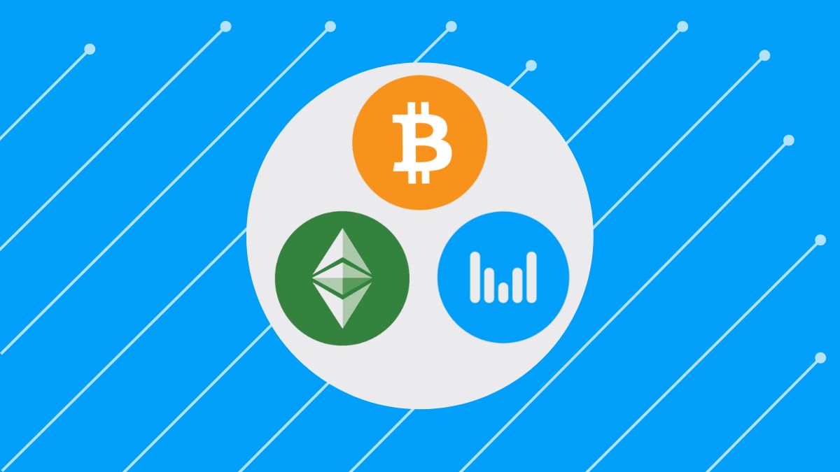 Bitcoin and Ethereum Cryptocurrency logo