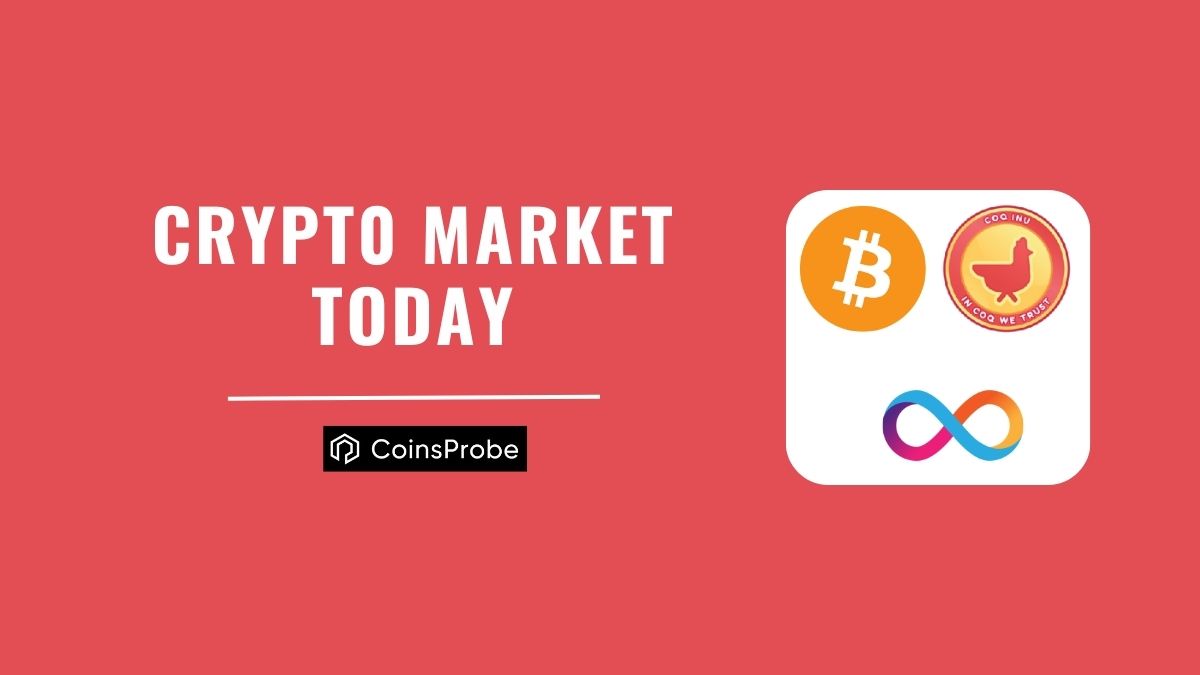 Crypto Market Today heading with coins logo