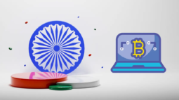 Crypto Market Update. logo of Indian Flag with Bitcoin synbol