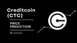 Creditcoin-CTC-Cryptocurrency Logo Image With Price Prediction Heeding