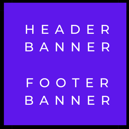 HEADERBANNER AND FOOTER BANNER TEXT IMAGE