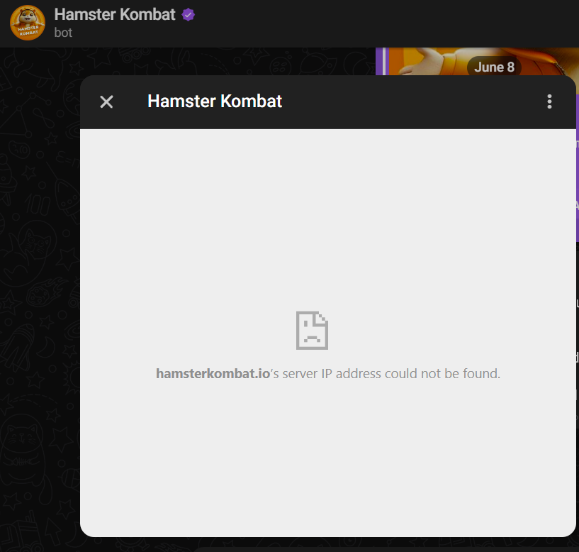 Hamster Combat Launch Error