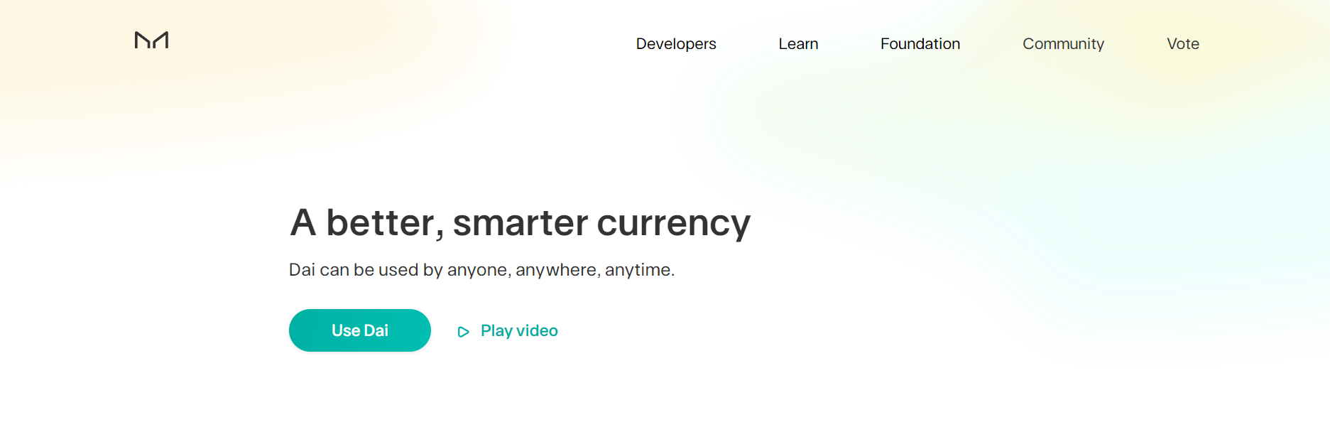 MakerDAO (MKR) Homepage
