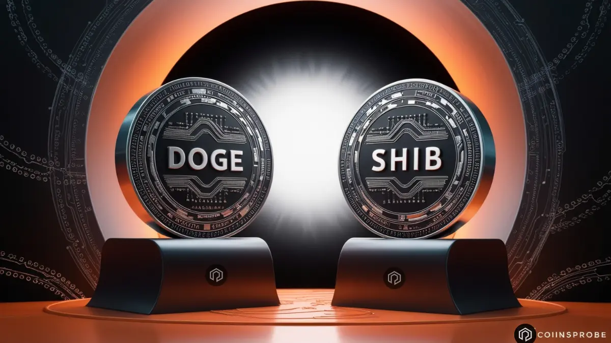 Dogecoin (DOGE) and Shiba Inu (SHIB) -Tokens Logo