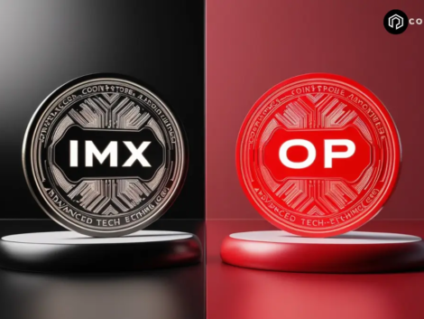 Immutable-IMX-and-Optimism-OP-Tokens Logo