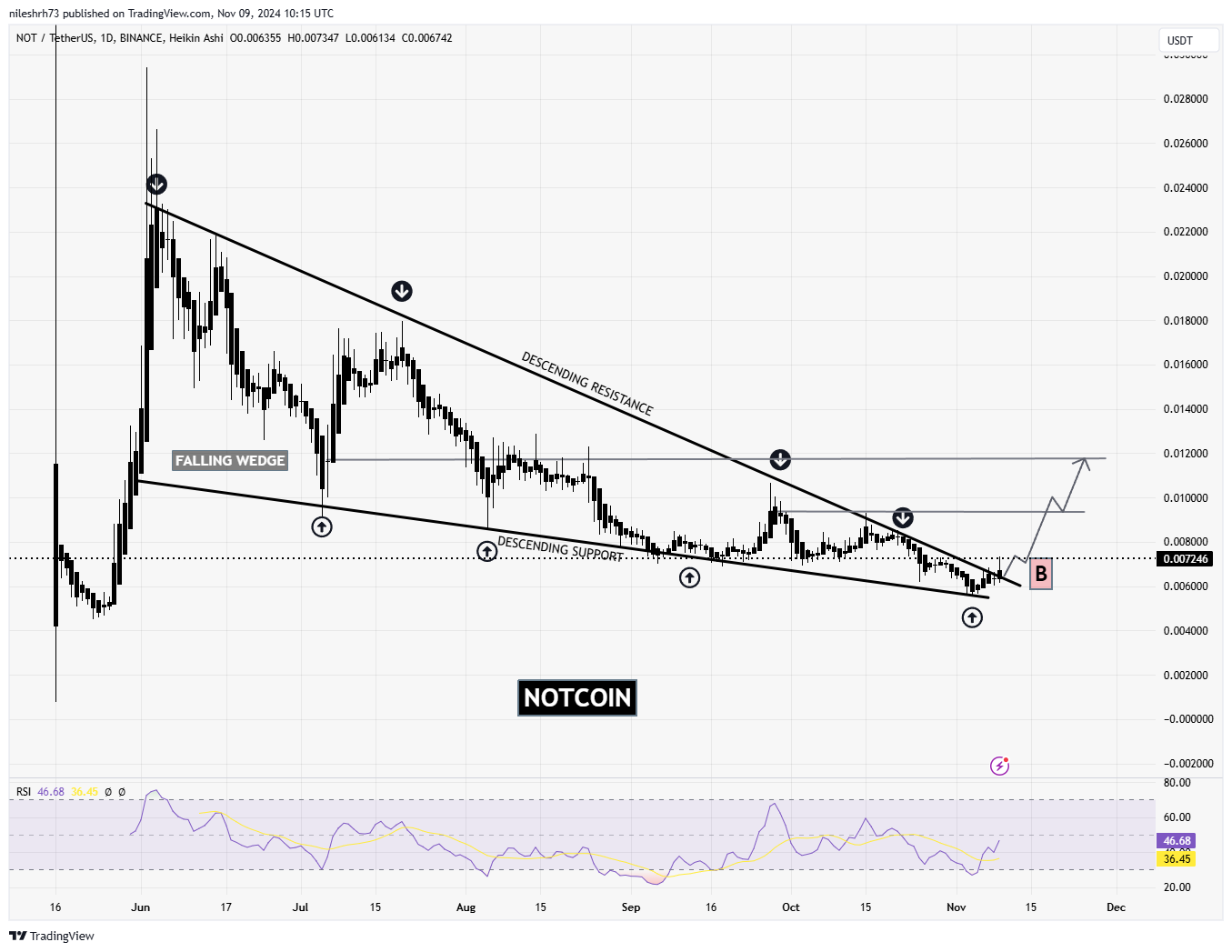 Notcoin (NOT) Chart Analysis