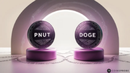 PNUT and DOGE Coins Logo