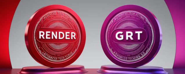 RENDER and GRT Tokens Logo