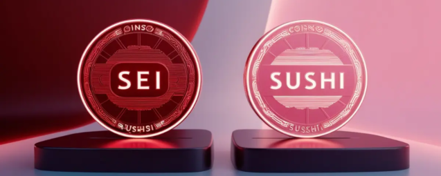 SEI and SUSHI Tokens Logo