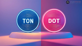 Toncoin (TON) and Polkadot (DOT) Tokens Logo