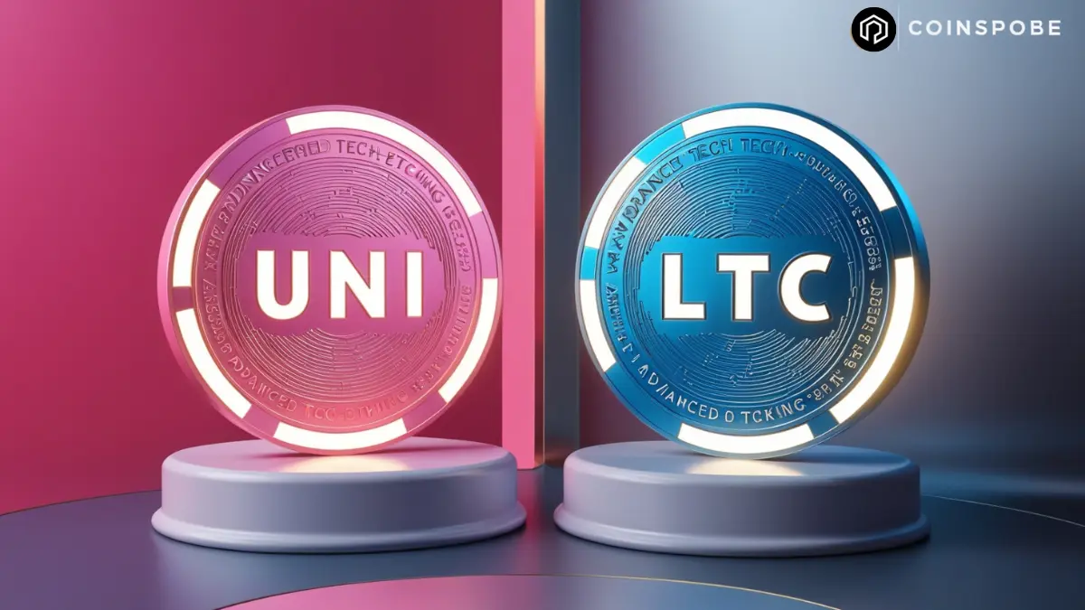 UNI and LTC Tokens Logo