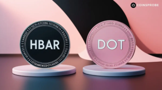 HBAR and DOT Coins Logo