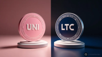 Uniswap (UNI) and Litecoin (LTC) Tokens Logo