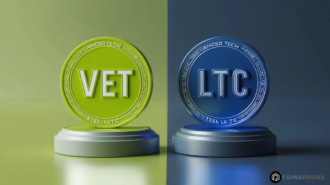 VeChain (VET) and Litecoin (LTC) Tokens Logo