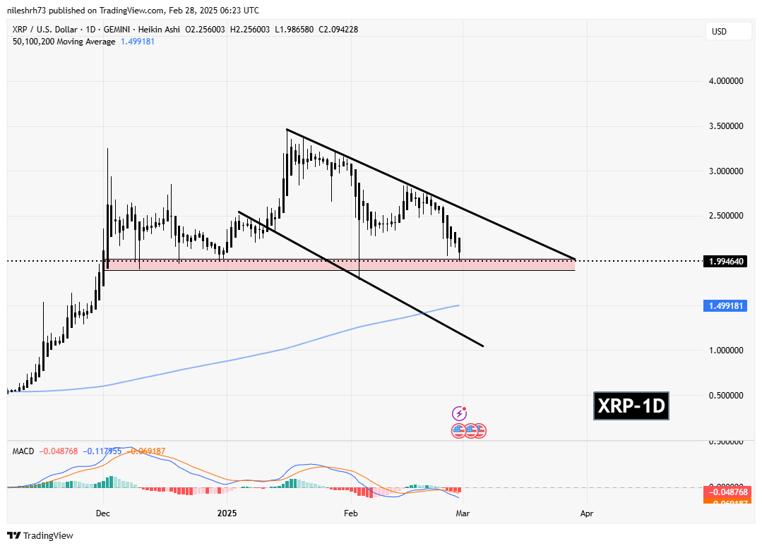 XRP Chart Daily Chart/Coinsprobe (Source: Tradingview)