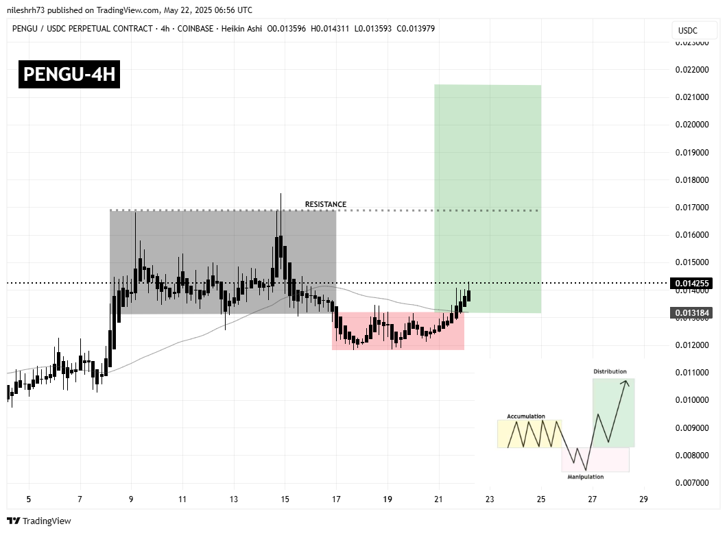 Pudgy Penguins (PENGU) 4H