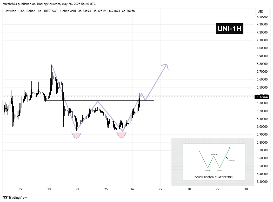 Uniswap (UNI) 1H Chart
