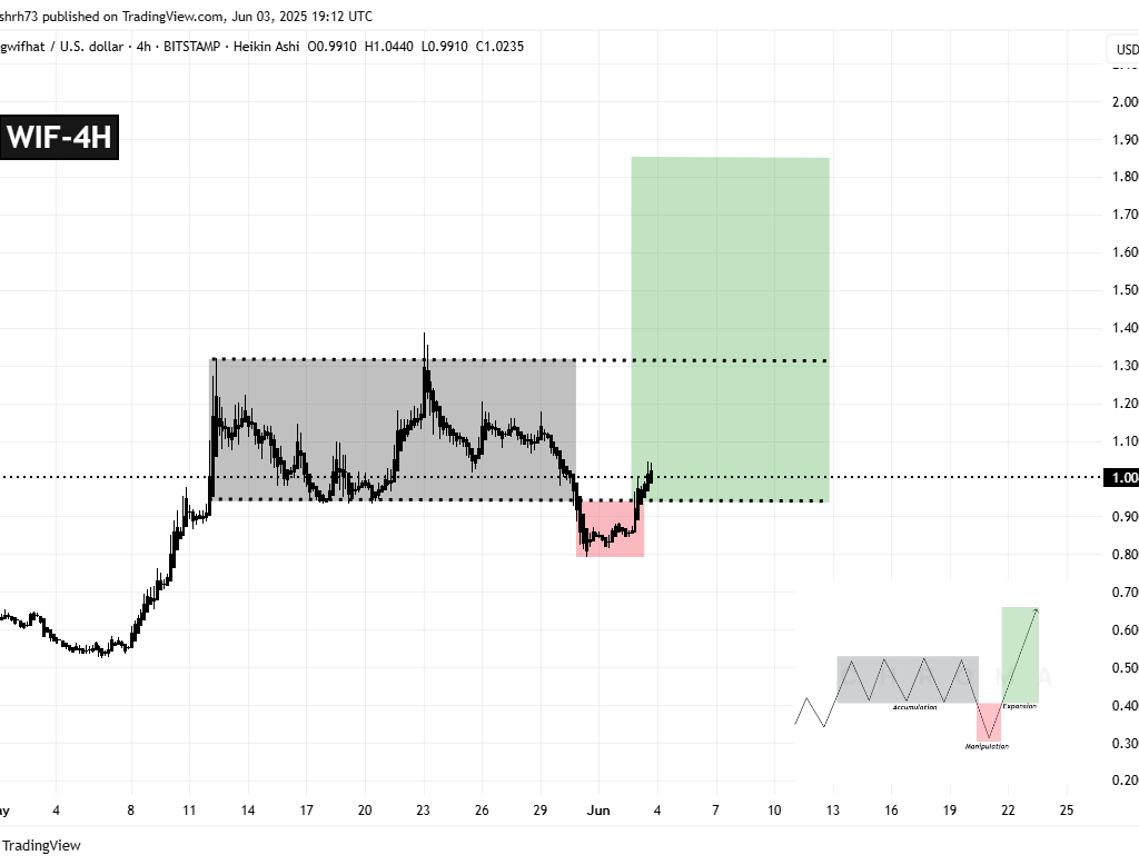 Dogwifhat (WIF) 4H Chart
