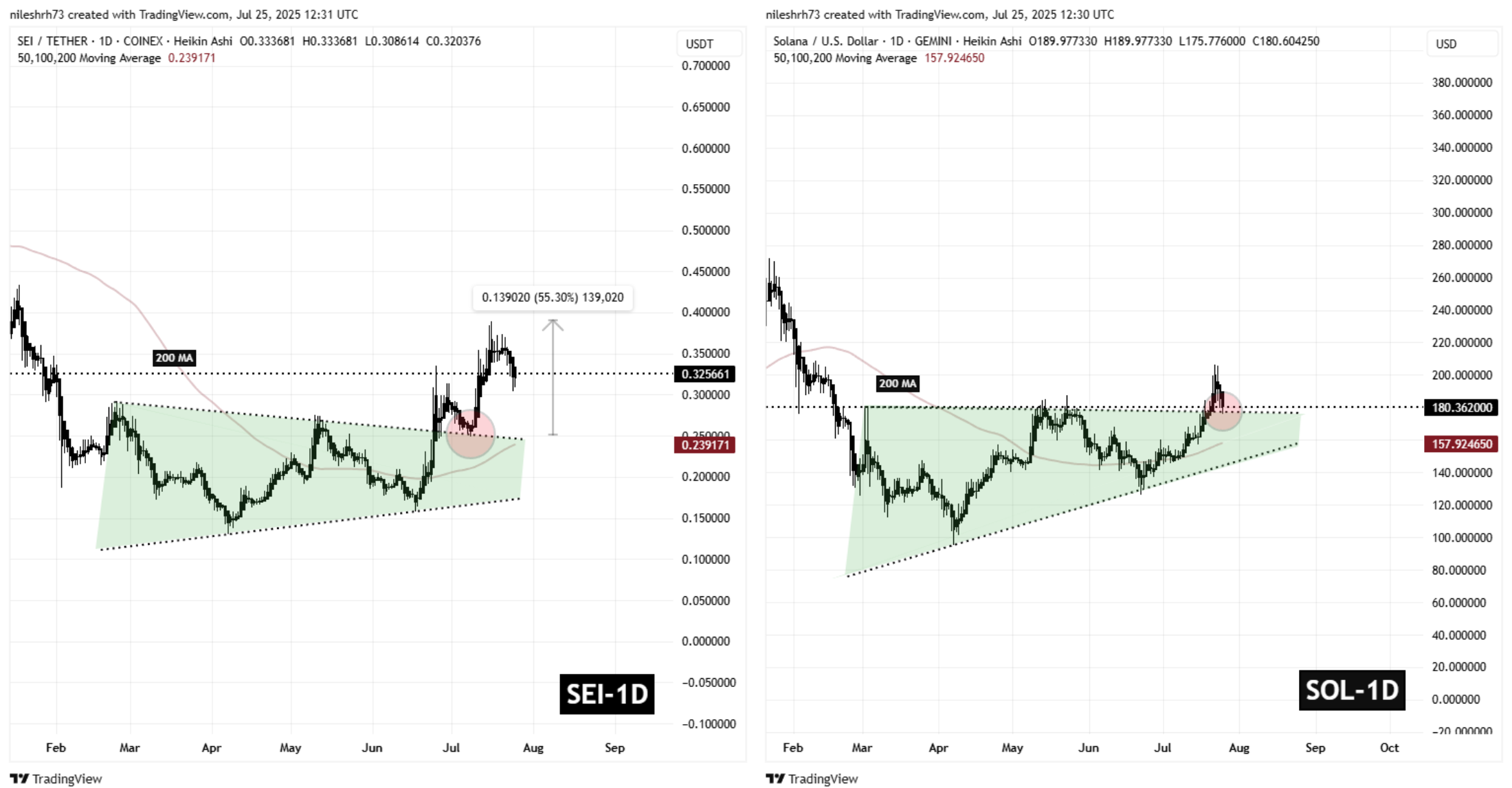 SEI and SOL Fractal Chart