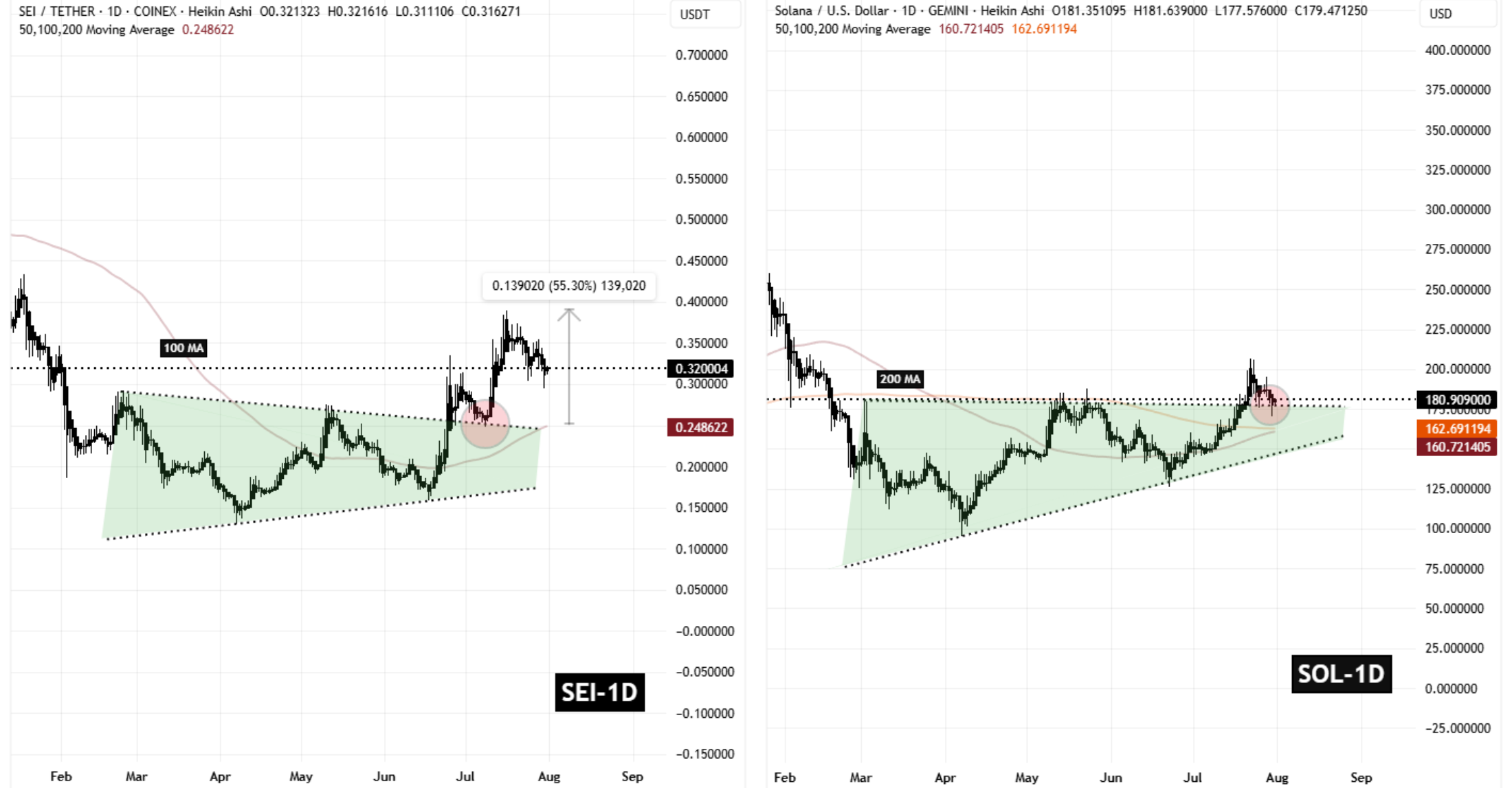 SEI and SOL Fractal Chart