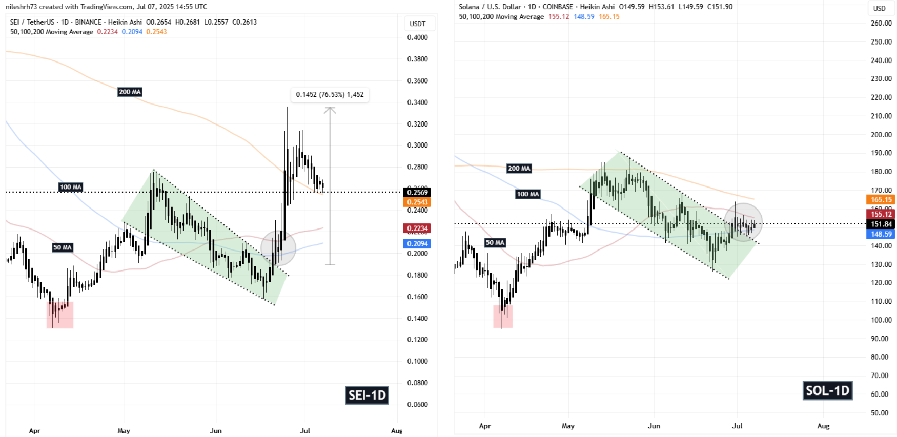 SEI and SOL Fractal Chart