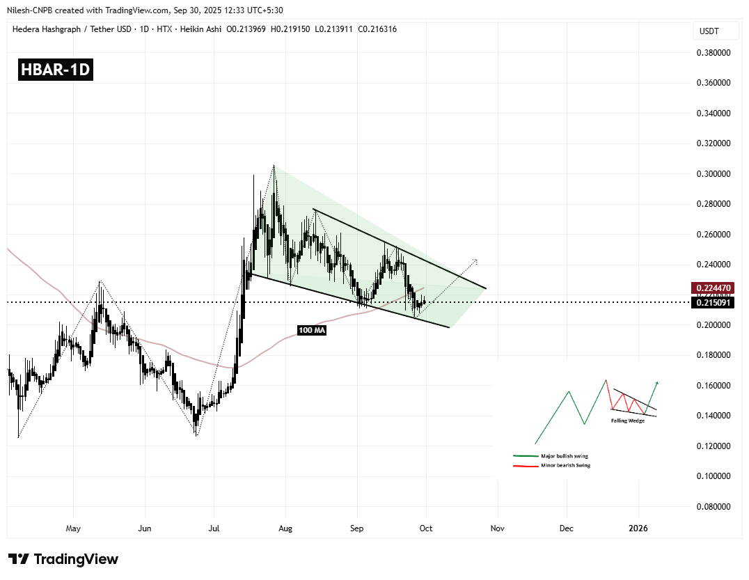 Hedera (HBAR) Daily Chart