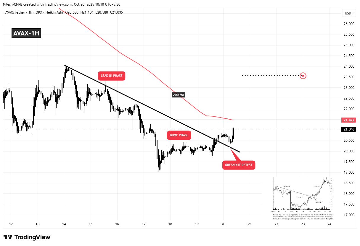 Avalanche (AVAX) 1H Chart