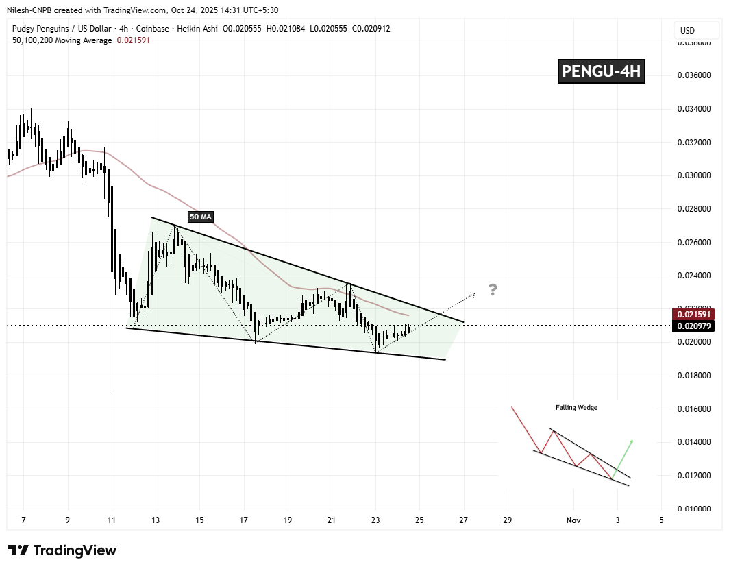 Pudgy Penguins (PENGU) 4H Chart