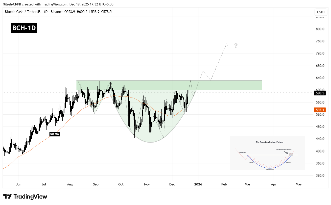 Bitcoin Cash (BCH) Daily Chart