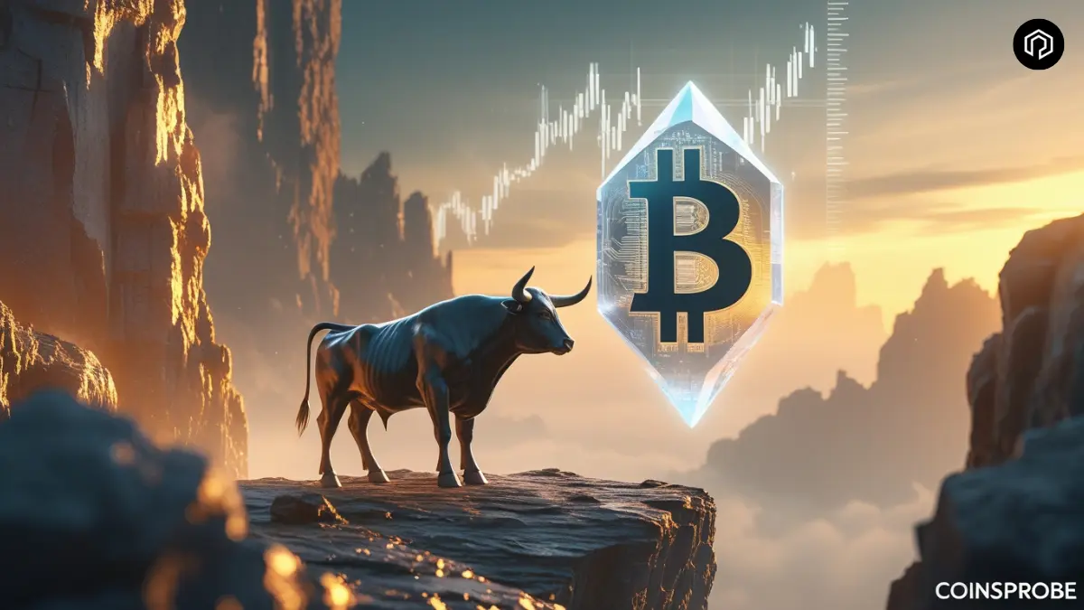 Bitcoin Logo with a 3D Bull