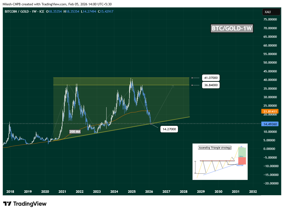 BTC/XAU Weekly Chart