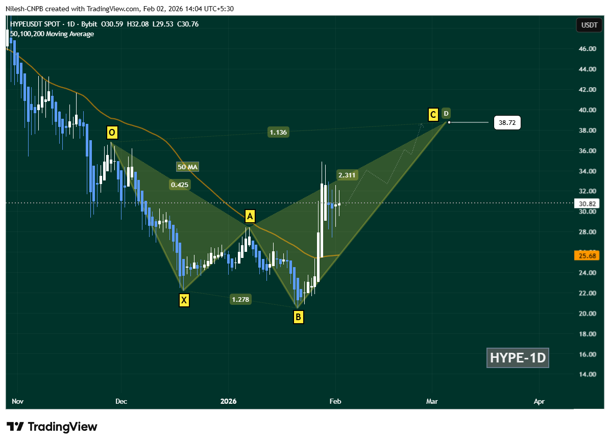Hyperliquid (HYPE) Daily Chart Showing Upside Potential