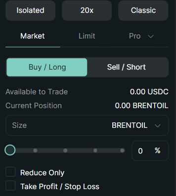 BRENT-OIL on HIP-3 Long and Short