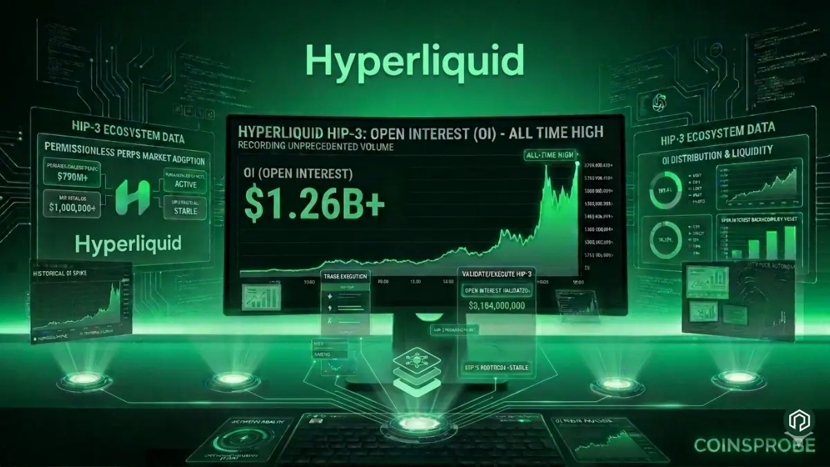 Hyperliquid HIP-3 Hits ATH Open Interest as HYPE Token Surges 5.5% on Commodity Boom