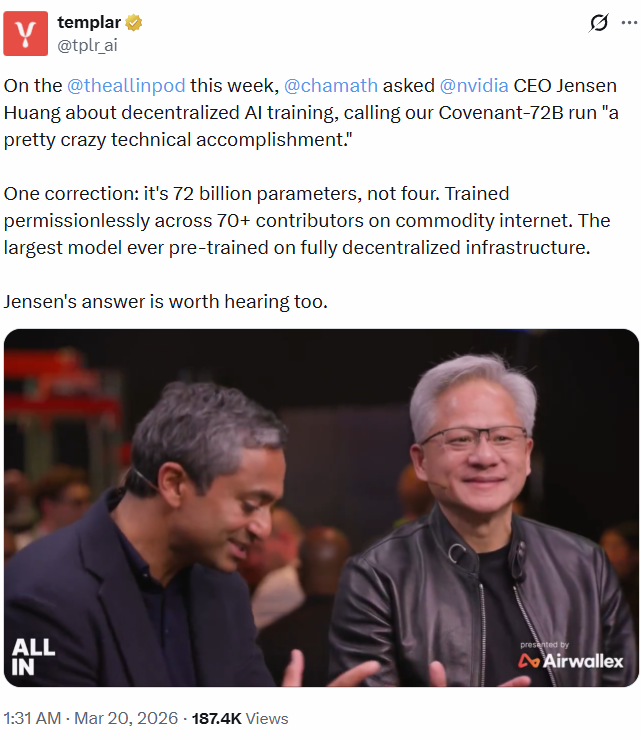 NVIDIA CEO ON Templer Subnet