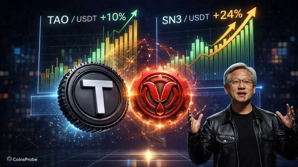 TAO, SN3 Price Rally After NVIDIA CEO Jensen Huang Praises Bittensor’s “Templar” Subnet