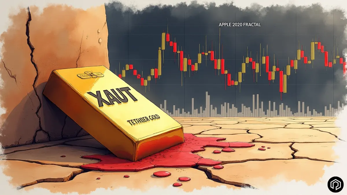 Tether Gold (XAUT) Faces Weekly Decline — Can Apple’s 2020 Fractal Signal an ATH Rebound?