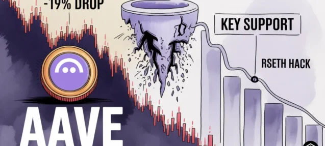 AAVE Price Crashes 19% as Kelp DAO rsETH Hack Triggers TVL Drop — Key Support In Focus