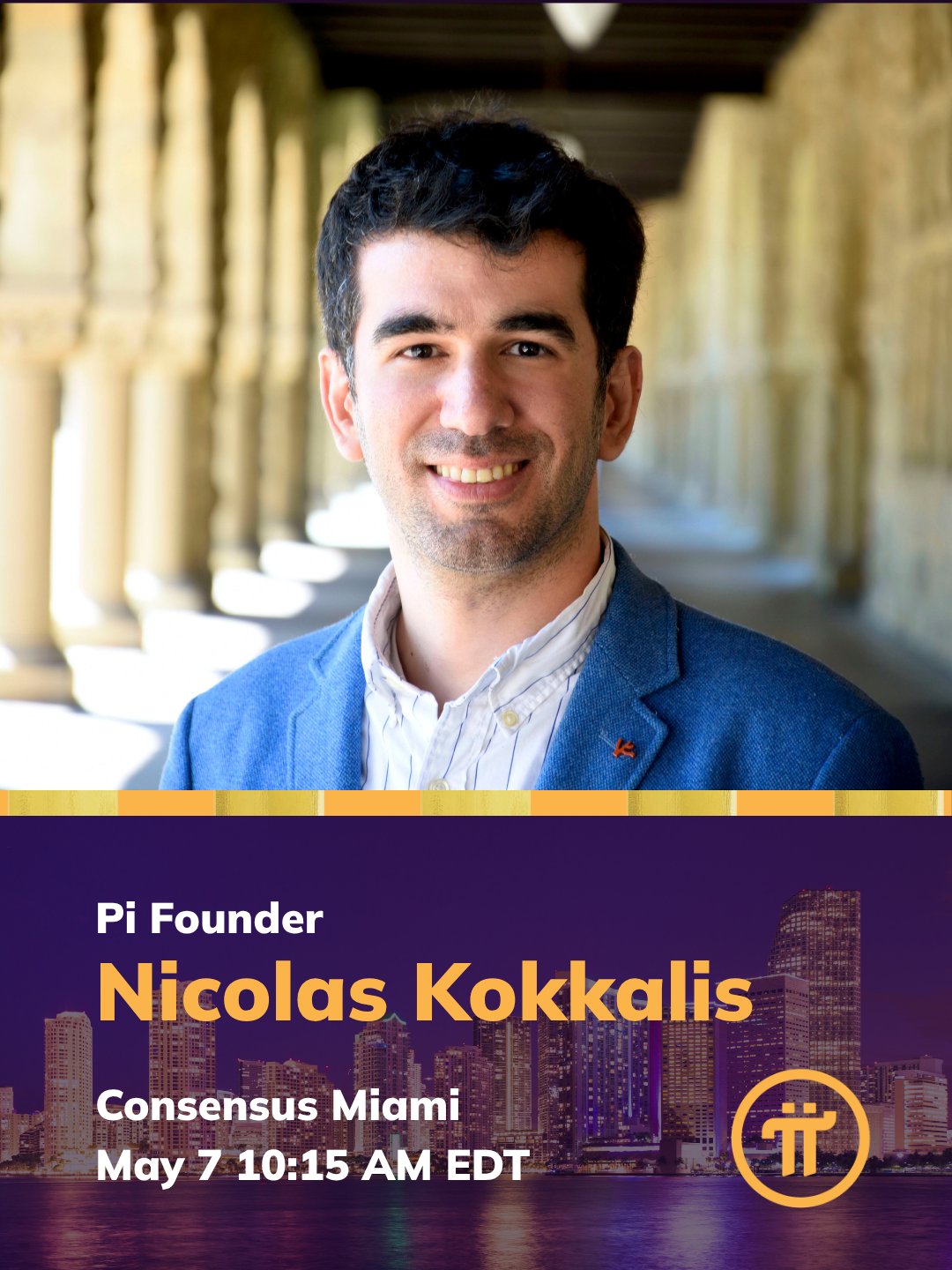 Pi Founder Nicolas Kokkalis will speak on a panel at Consensus 2026