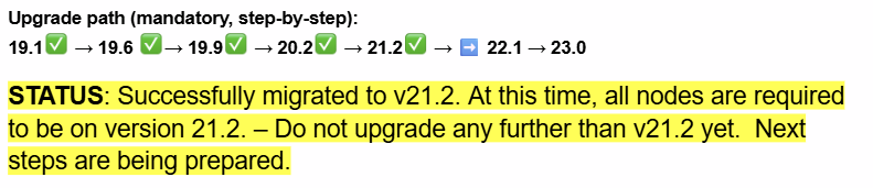 Pi Node Upgrade Status