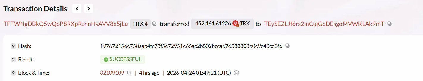 TRX Buying from TRON INC.