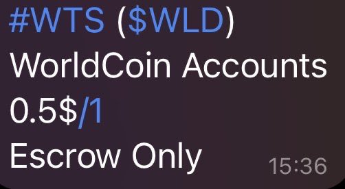 Worldcoin Accounts Sell