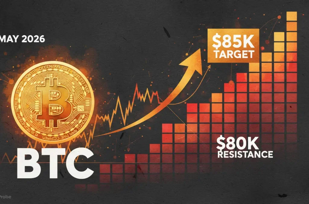 BTC Price Prediction May 2026: $85K Target Meets $80K Liquidity Resistance Wall