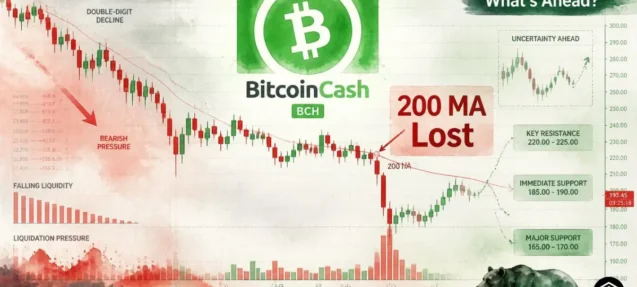 Bitcoin Cash (BCH) Falls Double Digits After Losing Key 200 MA Support -What’s Ahead?