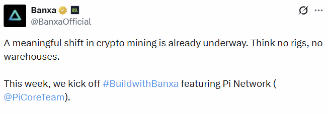 #BuildwithBanxa featuring Pi Network ( @PiCoreTeam).