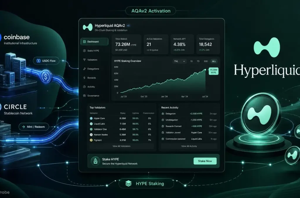 Coinbase and Circle to Activate Hyperliquid AQAv2 with Major HYPE Staking Commitment