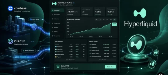 Coinbase and Circle to Activate Hyperliquid AQAv2 with Major HYPE Staking Commitment
