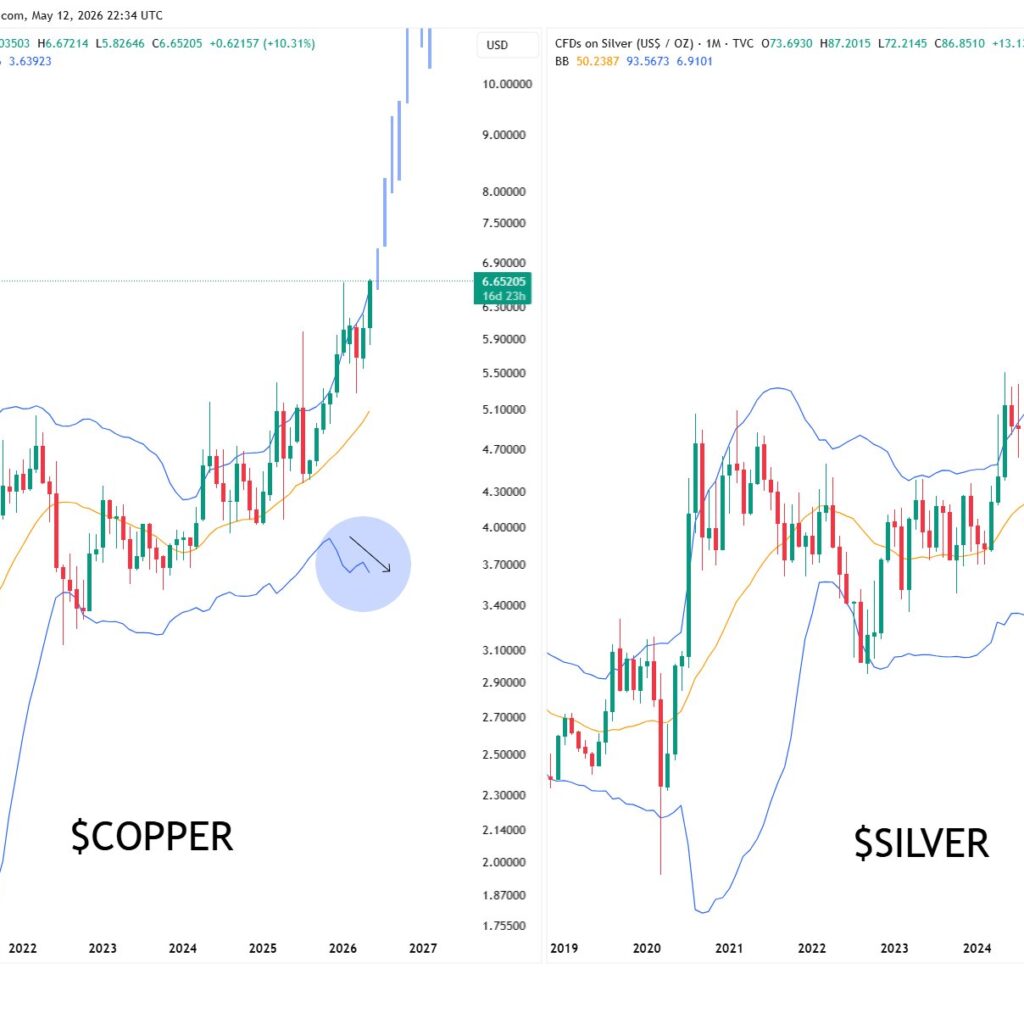 Copper and Silver Fractal Chart