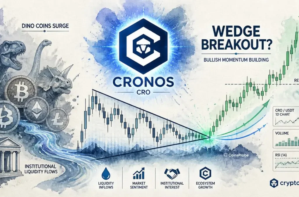 Cronos (CRO) Shows Strength as Old Dino Coins Surge — Is a Wedge Breakout Coming?