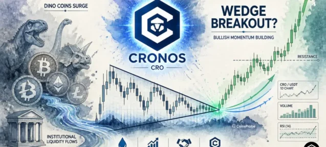 Cronos (CRO) Shows Strength as Old Dino Coins Surge — Is a Wedge Breakout Coming?